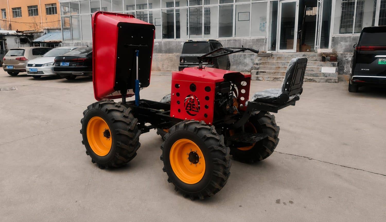 Mini dumper diesel D800R vue 3D modélisée benne hydraulique 4 roues
