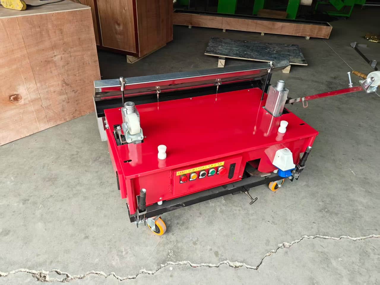 Machine à enduire automatique 800mm sur roulettes pour chantier de construction